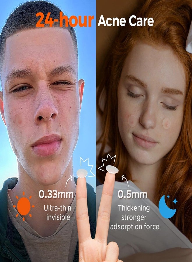 تي كيه تي كيه لصقات TKTK لعلاج حب الشباب للوجه، 435 لصقة بأربعة أحجام، لصقات لعلاج حب الشباب ليلاً ونهاراً، لصقات هيدروكولويد رقيقة وسميكة لتغطية البثور والعيوب وحب الشباب - Image 5